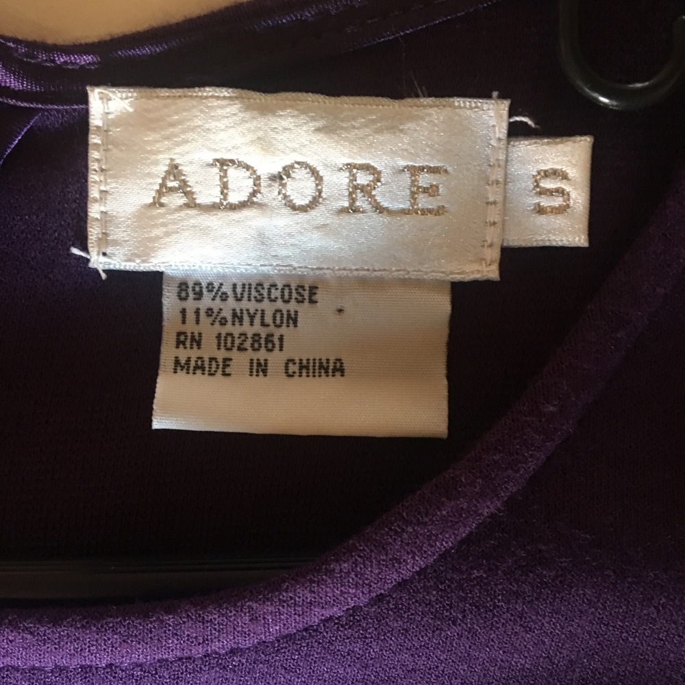 Purple cocktail dress; removable knit vest, Adore. - Picture 8 of 8